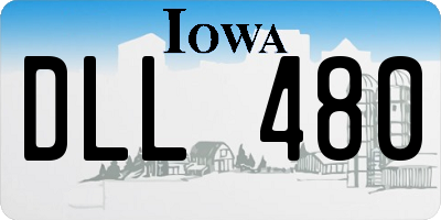 IA license plate DLL480