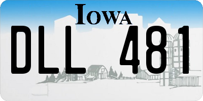 IA license plate DLL481