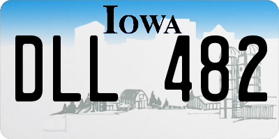 IA license plate DLL482