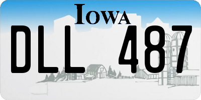IA license plate DLL487