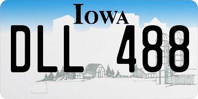 IA license plate DLL488