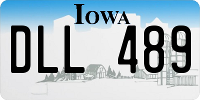 IA license plate DLL489