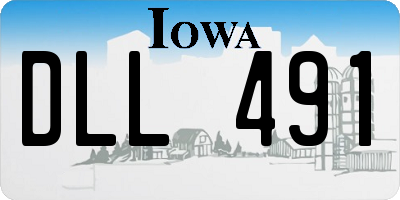 IA license plate DLL491