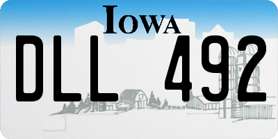IA license plate DLL492