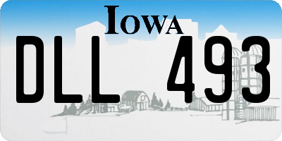 IA license plate DLL493