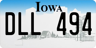 IA license plate DLL494