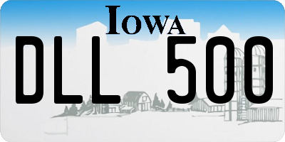 IA license plate DLL500