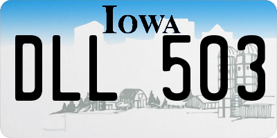 IA license plate DLL503