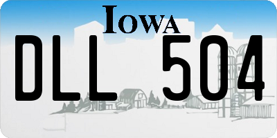 IA license plate DLL504