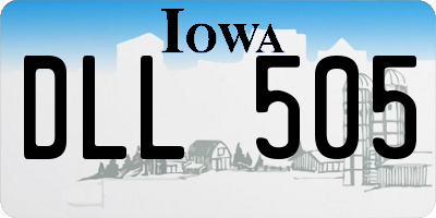 IA license plate DLL505