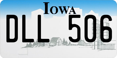 IA license plate DLL506
