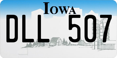 IA license plate DLL507