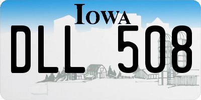 IA license plate DLL508