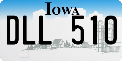 IA license plate DLL510