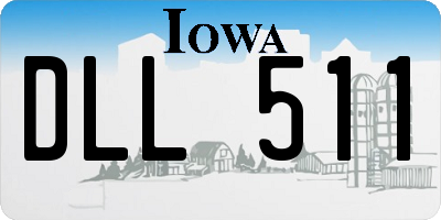 IA license plate DLL511