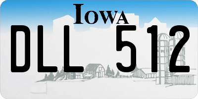 IA license plate DLL512