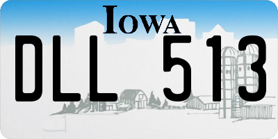 IA license plate DLL513