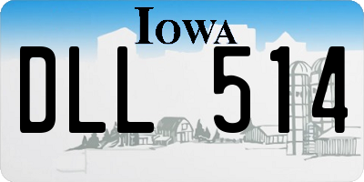 IA license plate DLL514
