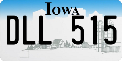 IA license plate DLL515