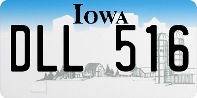 IA license plate DLL516