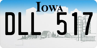 IA license plate DLL517