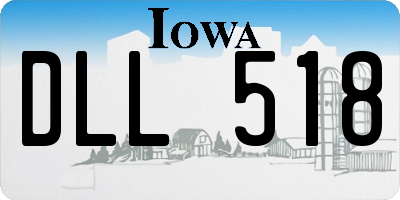 IA license plate DLL518
