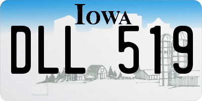 IA license plate DLL519