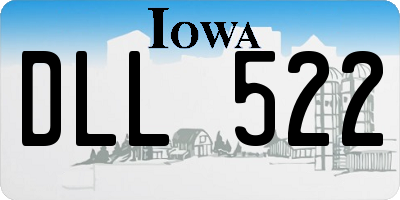 IA license plate DLL522