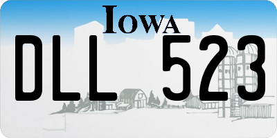 IA license plate DLL523
