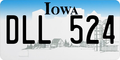 IA license plate DLL524