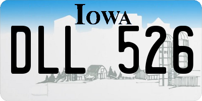 IA license plate DLL526