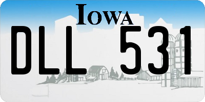 IA license plate DLL531