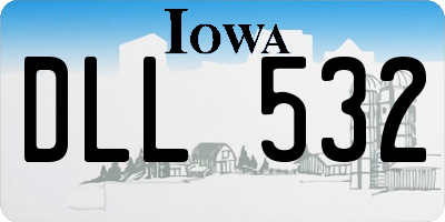 IA license plate DLL532