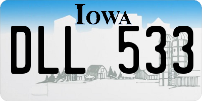 IA license plate DLL533