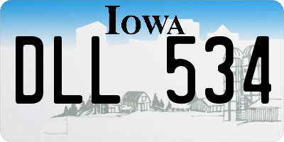 IA license plate DLL534