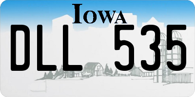 IA license plate DLL535