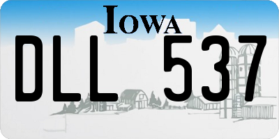 IA license plate DLL537