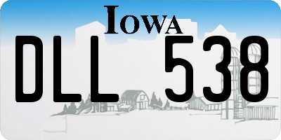 IA license plate DLL538
