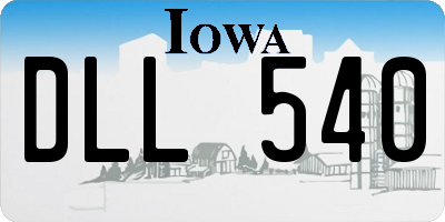 IA license plate DLL540