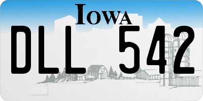 IA license plate DLL542