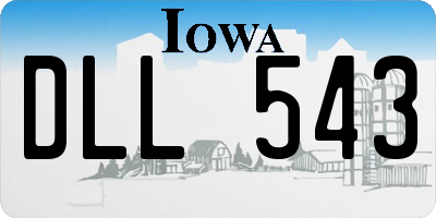 IA license plate DLL543
