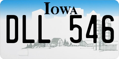 IA license plate DLL546
