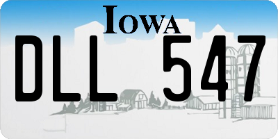 IA license plate DLL547