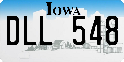 IA license plate DLL548