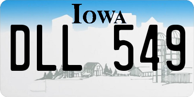 IA license plate DLL549