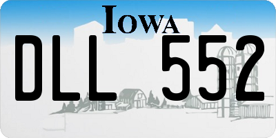 IA license plate DLL552