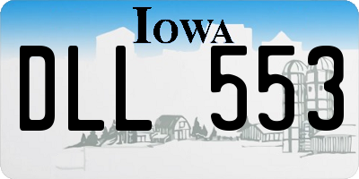 IA license plate DLL553