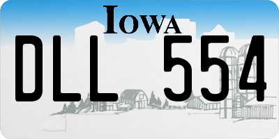 IA license plate DLL554