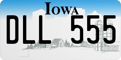 IA license plate DLL555