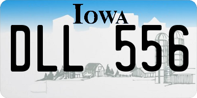 IA license plate DLL556